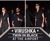 Virat Kohli and Anushka Sharma are one of the most adorable couples in the industry. Anushka and Virat, who never fail to impress us with their swag, recently they were seen twinning in black at the airport. Virat was spotted wearing a black comfy t-shirt with jeans as he walked out holding a bag on his shoulder. On the other hand, Anushka looked stunning in her black jumpsuit.