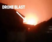 Cellphone video shows the moment a large explosion hit northern Crimea. Ukraine says the blast destroyed cruise missiles intended for use by the Russian navy.